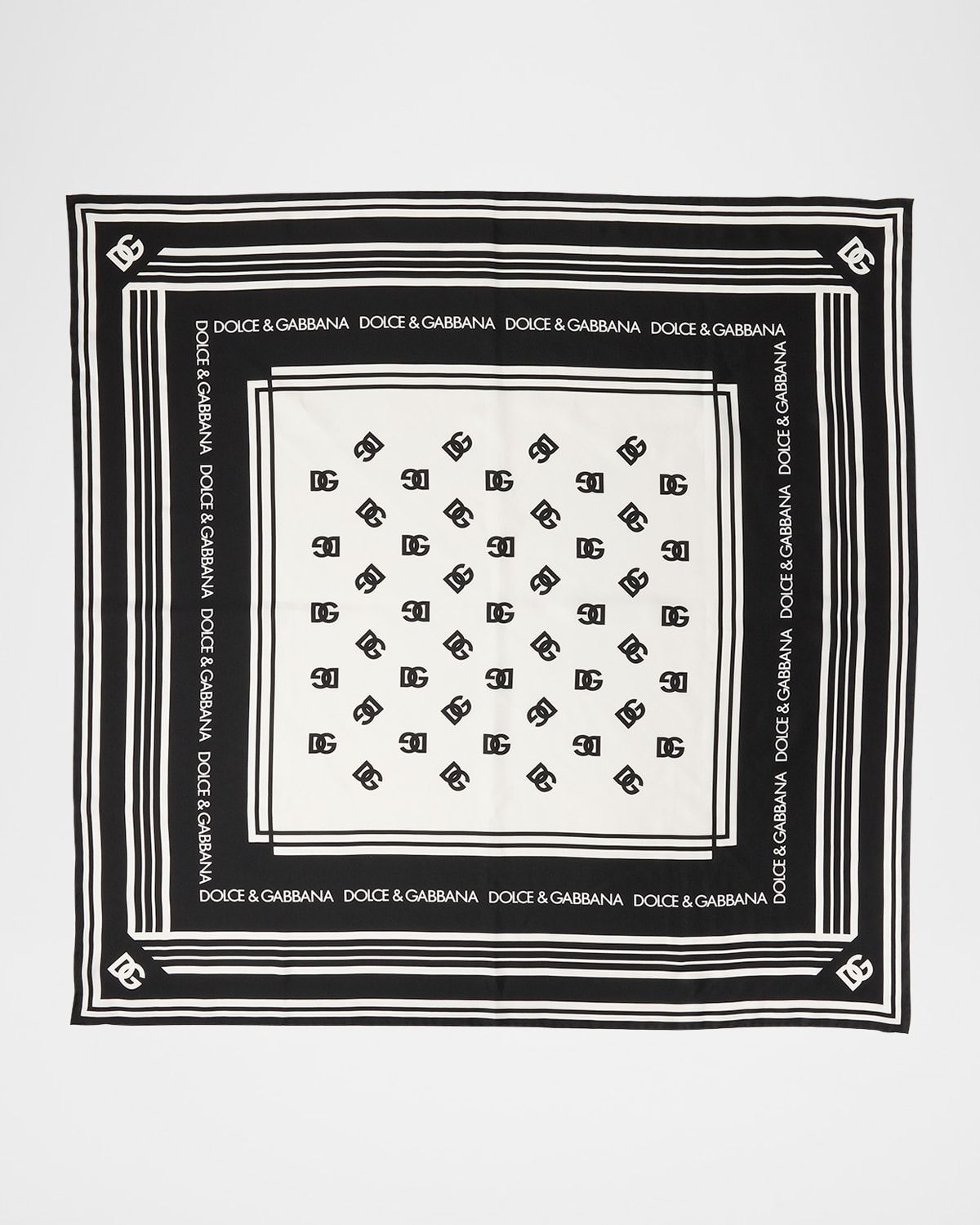 DG Monogram Silk Twill Square Scarf