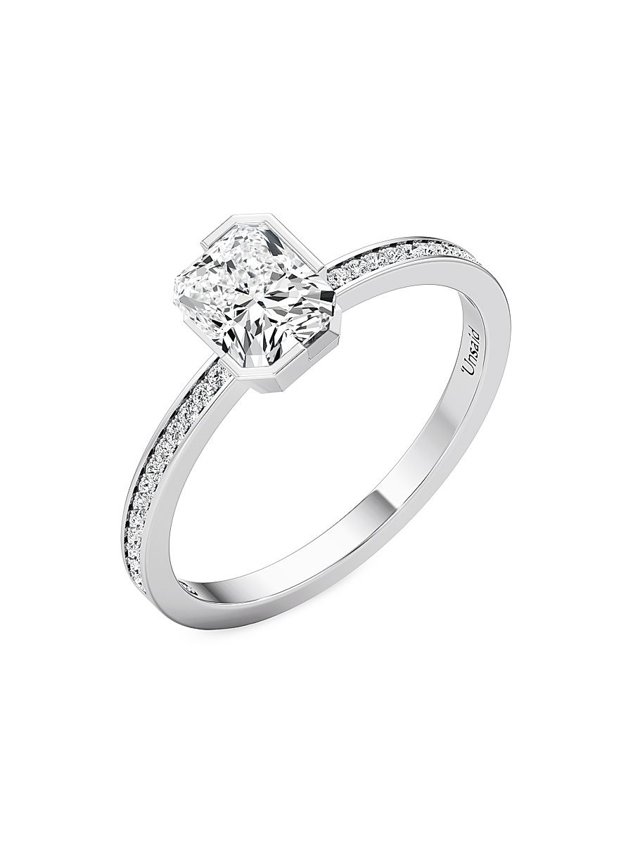 Women's Meta 18K White Gold & 1.10 TCW Lab-Grown Diamond Ring - White Gold - Size 4.75