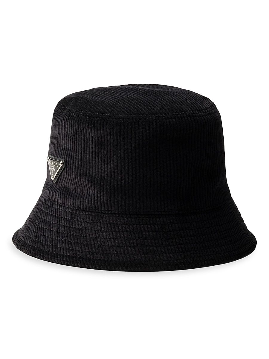 Men's Corduroy Bucket Hat - Black - Size Medium