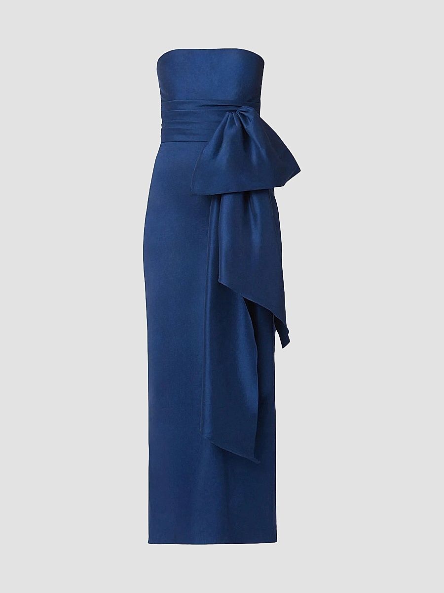 Shoshanna Women's Hope Column Gown - Navy - Size 12