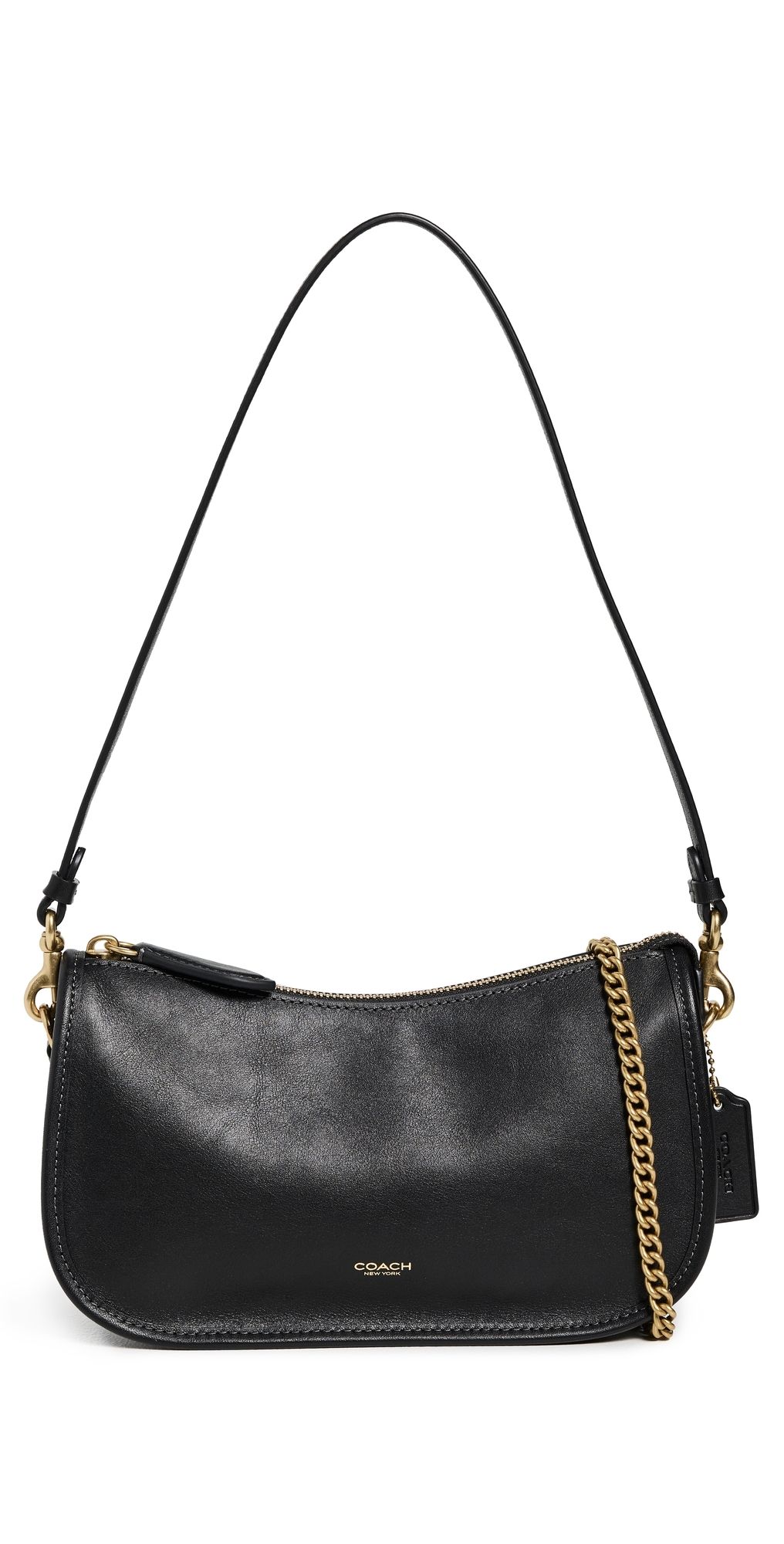 Coach Natural Grain Leather Waverly Bag B4/BLACK One Size