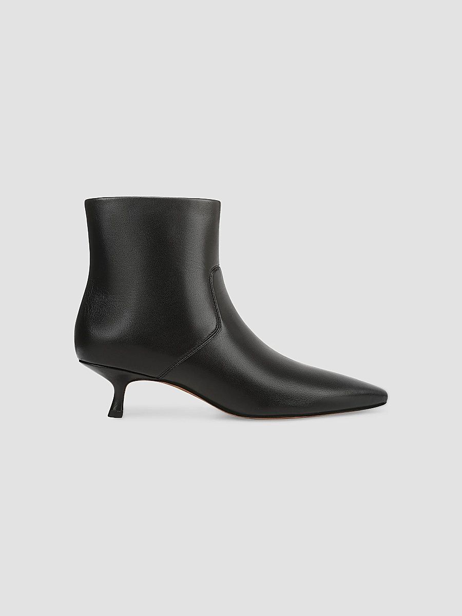Vince Women's Simone 45MM Leather Ankle Boots - Black - Size 6
