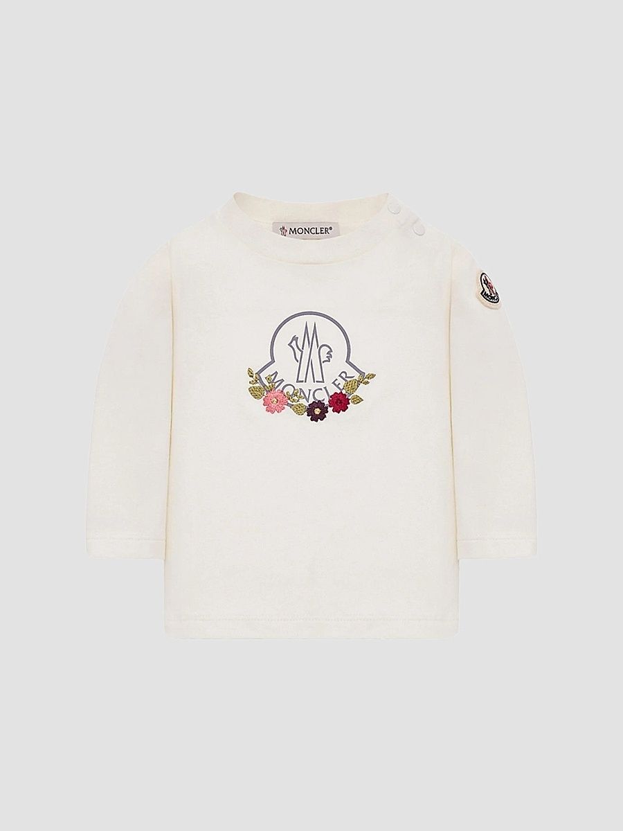 Baby Girl's & Little Girl's Long-Sleeved Crewneck T-Shirt in Cotton Blend - White - Size 3