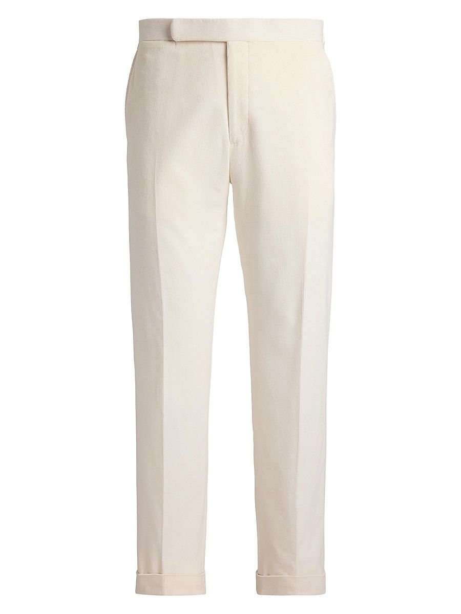 Men's Sea Island Corduroy Trousers - Cream - Size 32