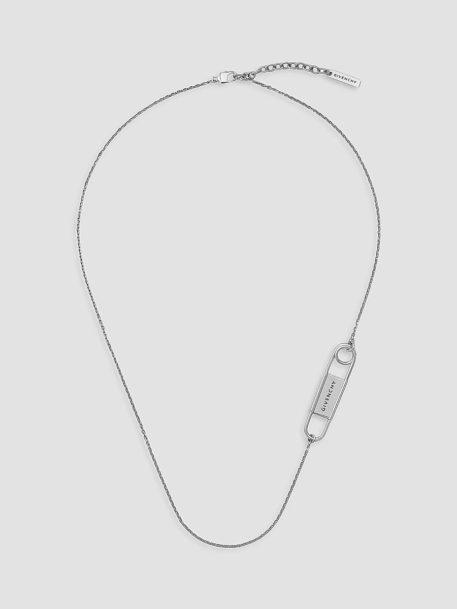 Givenchy Men's Pin Necklace in Metal - Silvery
