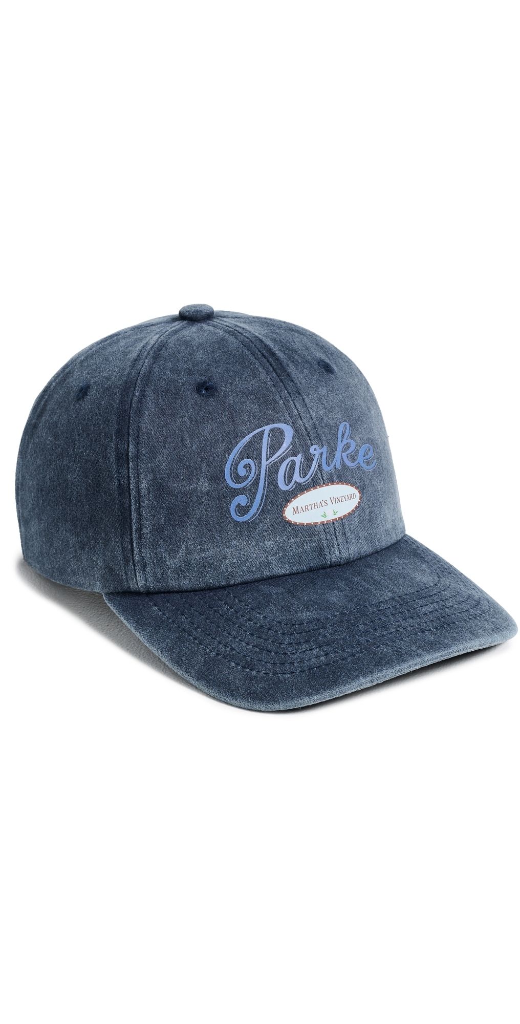PARKE Martha's Vineyard Baseball Cap Washed Navy One Size
