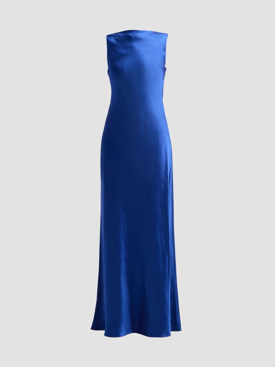 Jason Wu Collection Women's Satin Cowlback A-Line Gown - Cobalt - Size 14