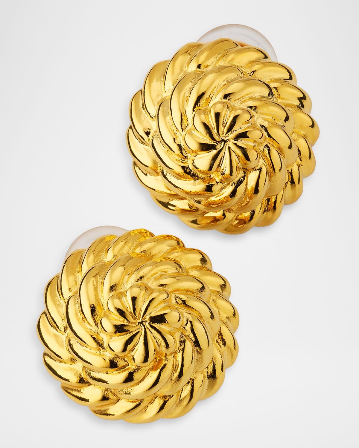 Domed Button Earrings