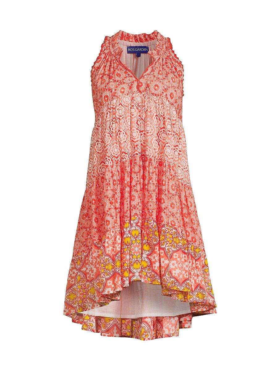 Women's Sofie Mandala Sleeveless Minidress - Red Franca - Size Large