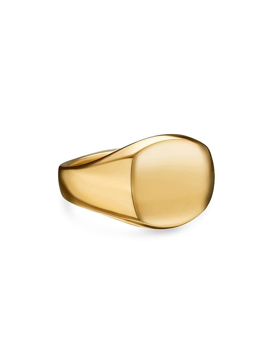 Men's Streamline Pinky Ring in 18K Yellow Gold - Gold - Size 5