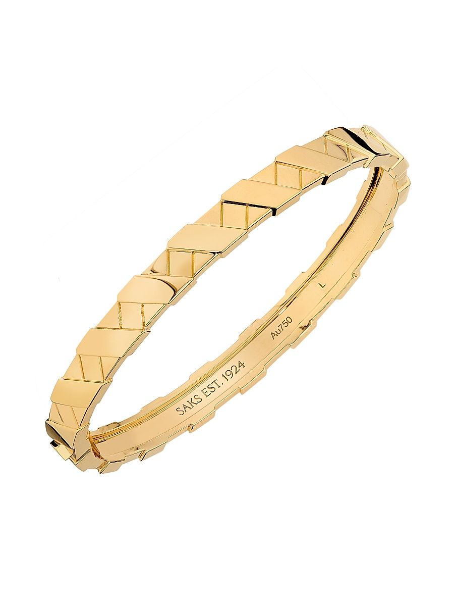 Women's Helix Infinite Bangle 18K Yellow Gold - Yellow Gold - Size Medium