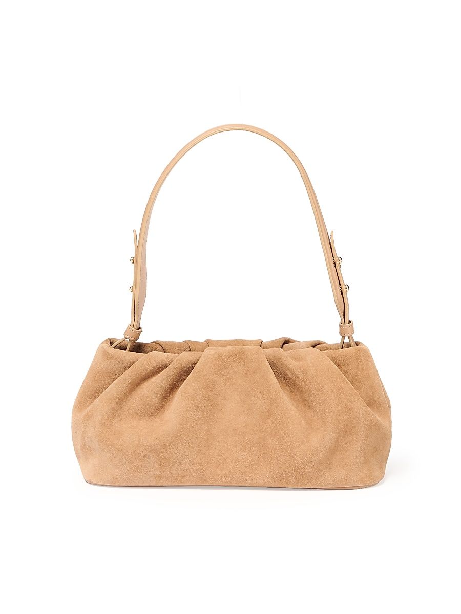 Women's Harlow Suede Shoulder Bag - Light Camel