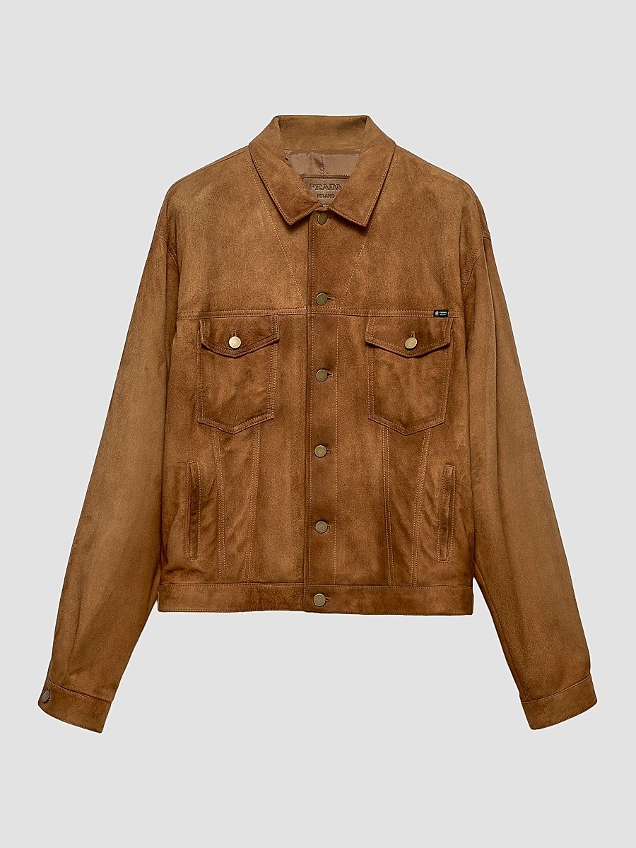Men's Suede Jacket - Brown - Size 40
