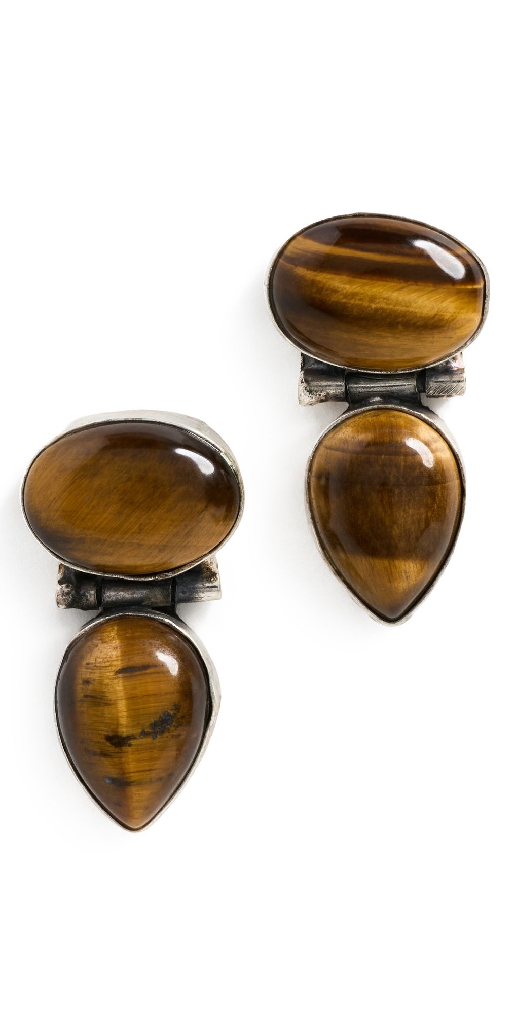 SHASHI Dallas Tear Drop Earrings Tigers Eye One Size