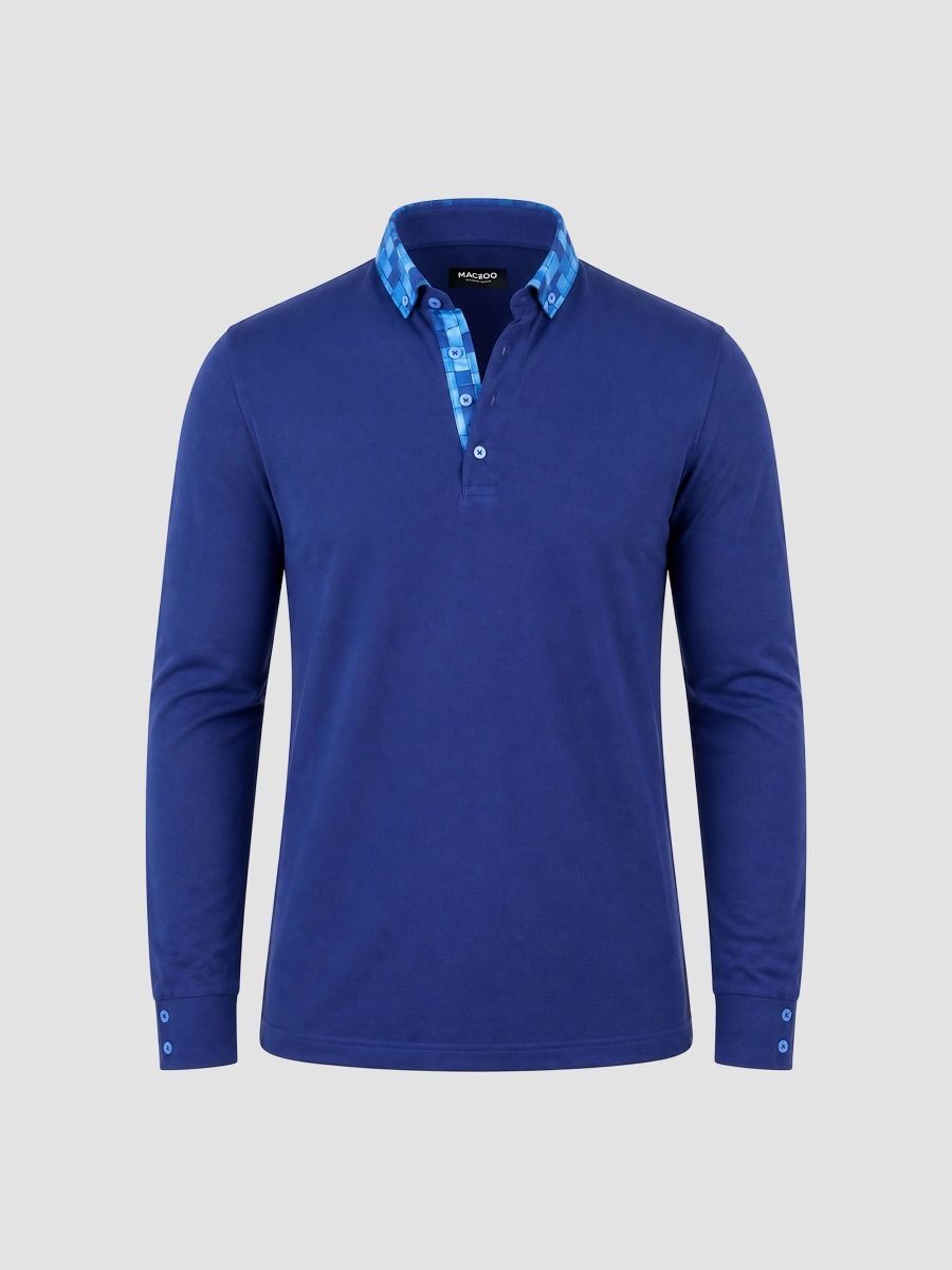 Maceoo Men's Newton Polo Shirt - Blue - Size XXXL