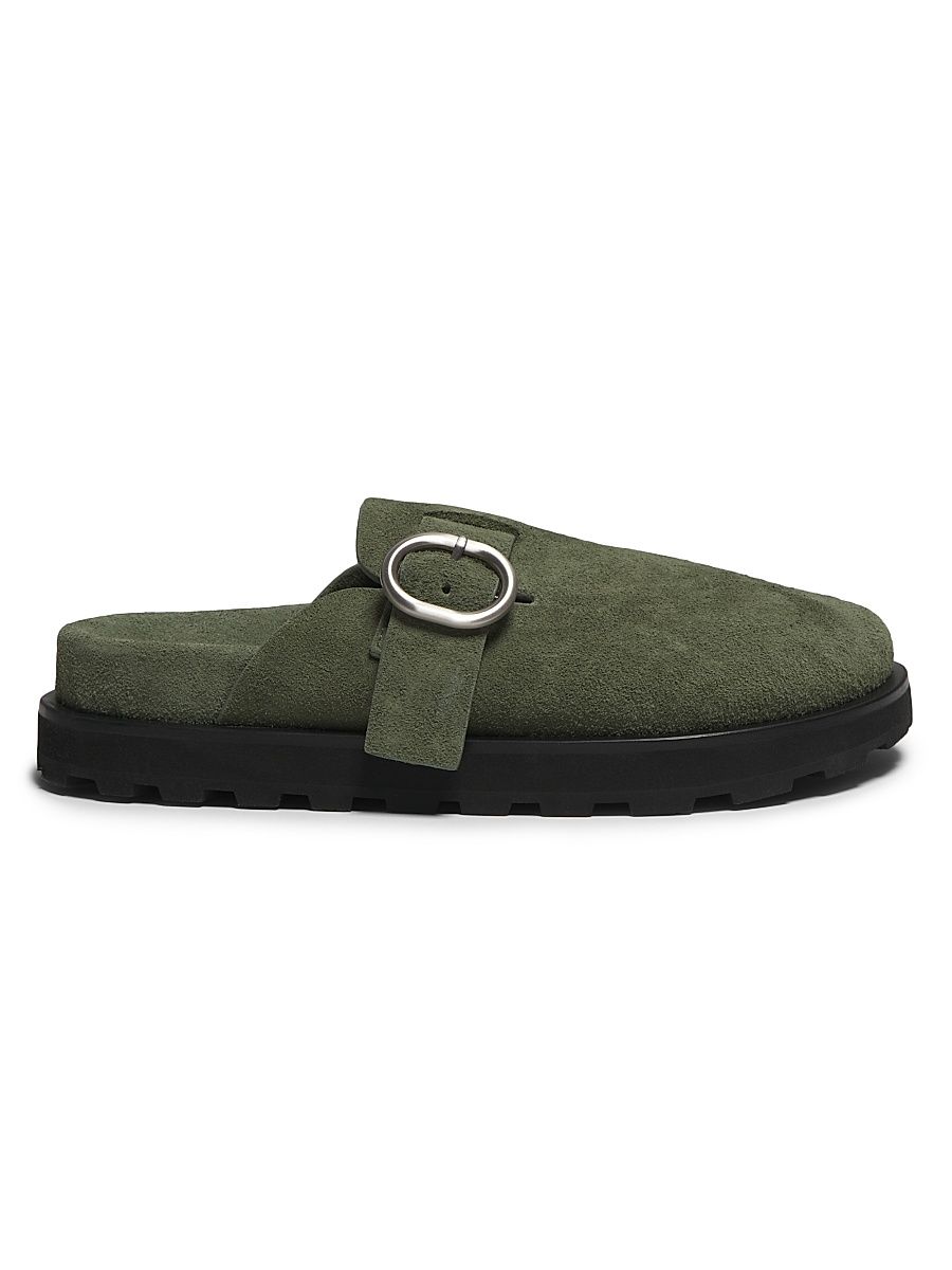 Women's Suede Mule Clogs - Slate Green - Size 9