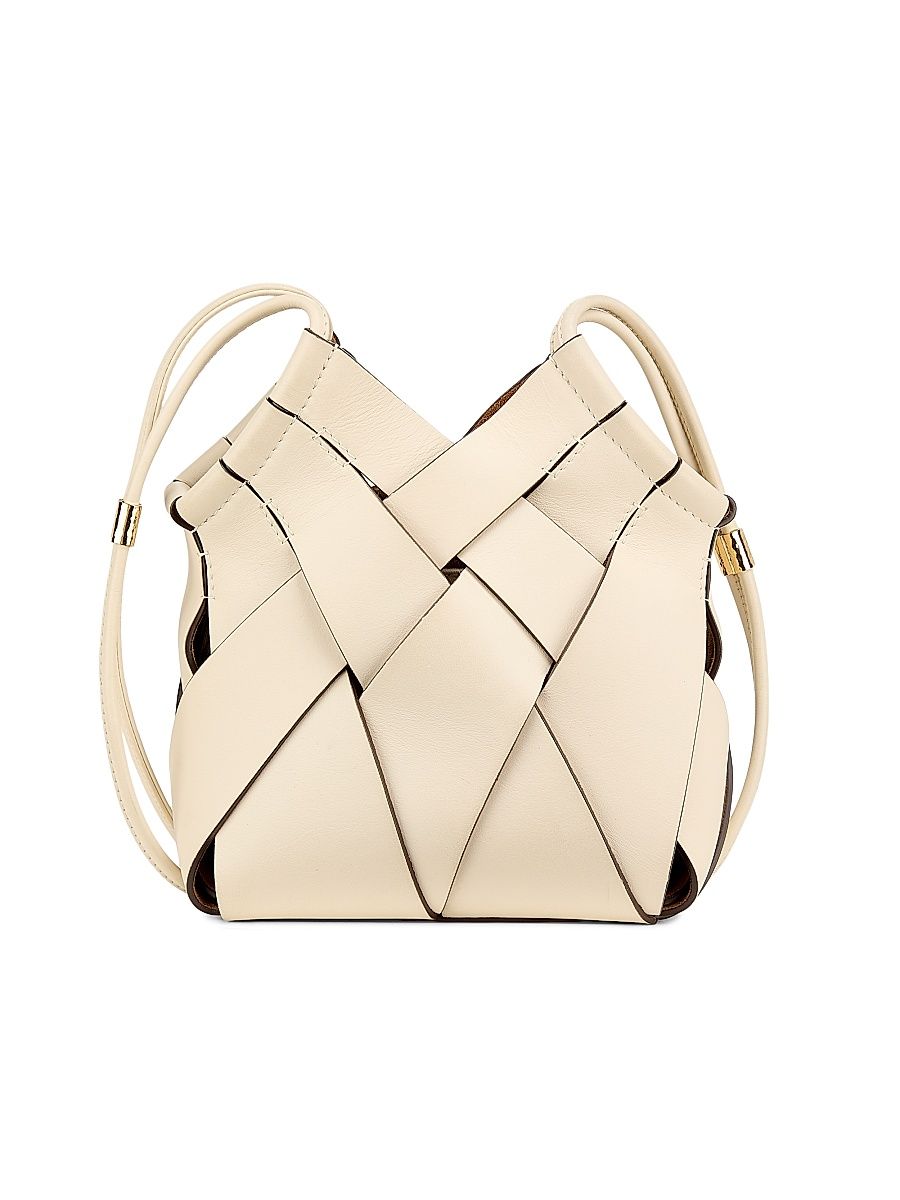 Women's Charlotte Woven Leather Crossbody Bag - Wenge