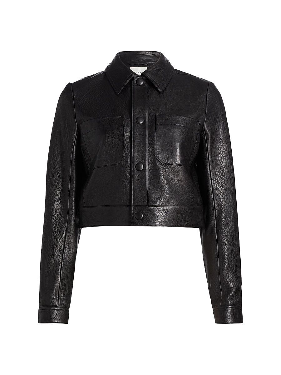 Women's The Small Leather Jacket - Black - Size XL