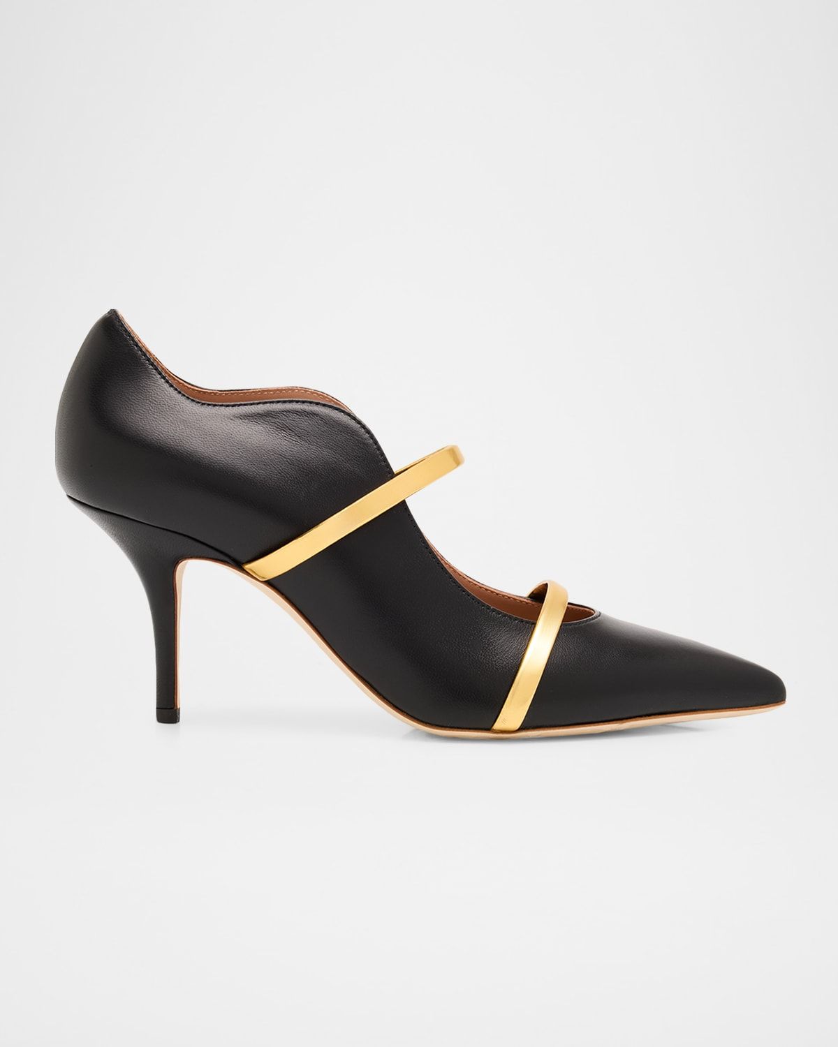 Maureen Nappa Leather Double-Strap Pumps