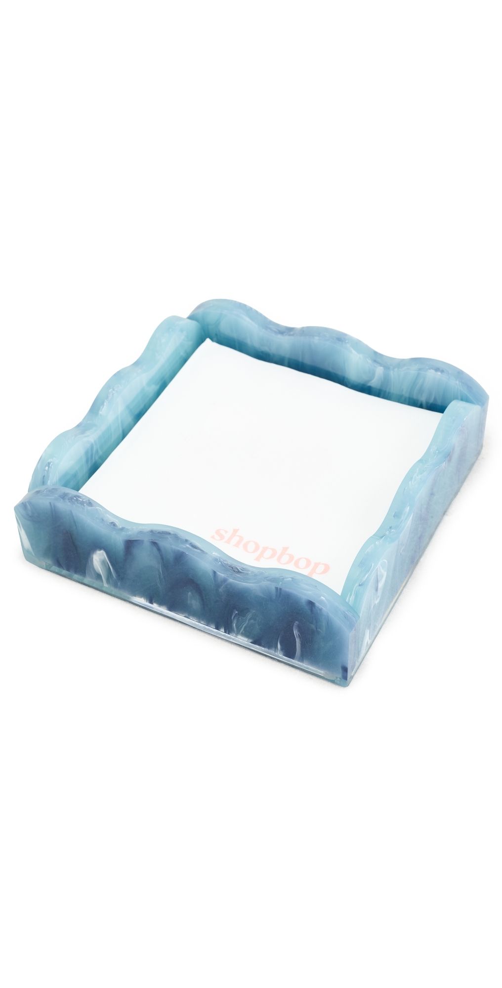Tizo Design Lucite Marbleized Cocktail Napkin Tray Blue One Size