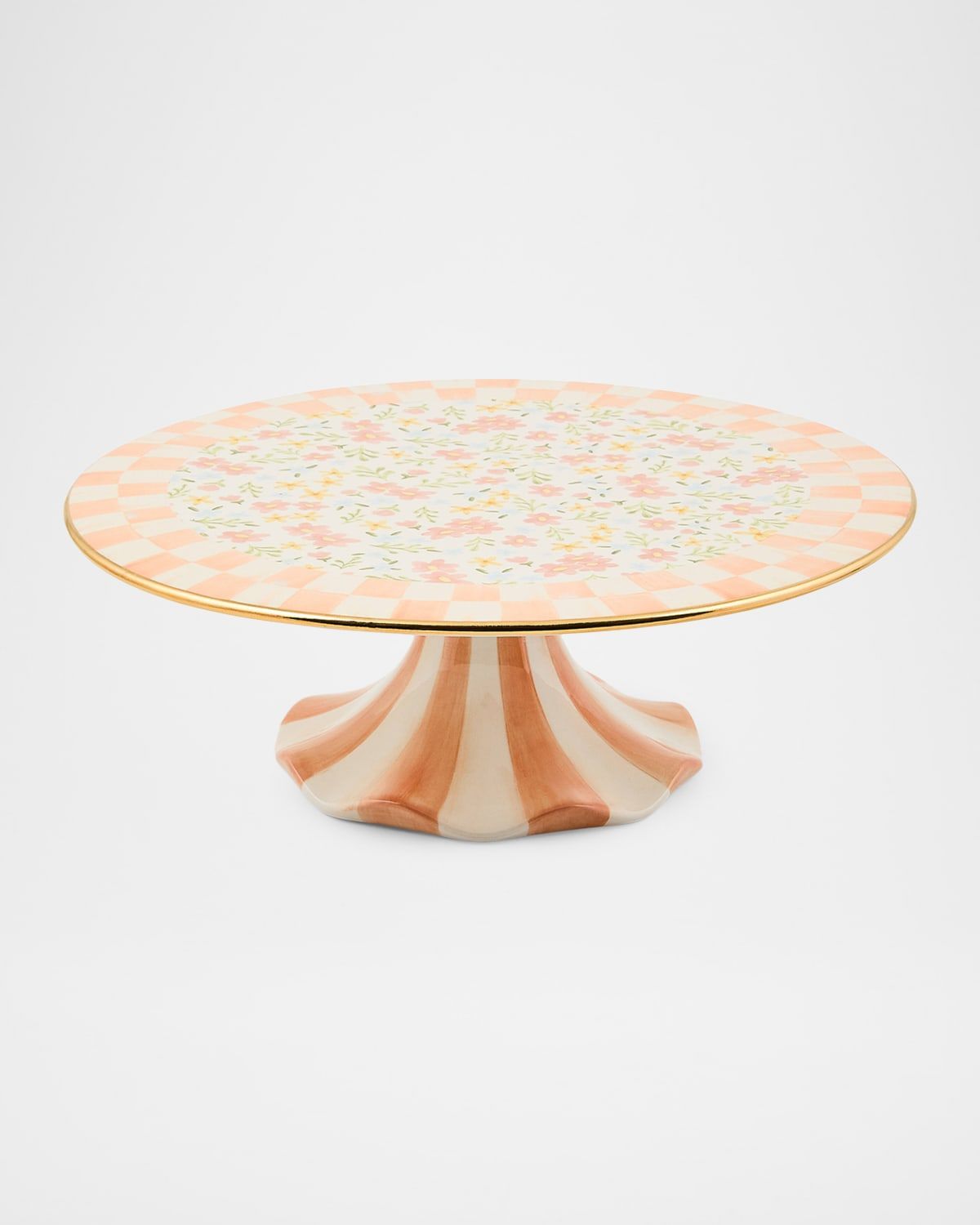 Posie Patch Large Ceramic Pedestal Platter