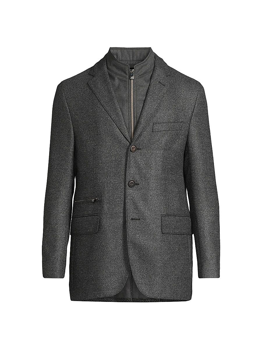 Men's ID Wool Sport Jacket - Charcoal - Size 44