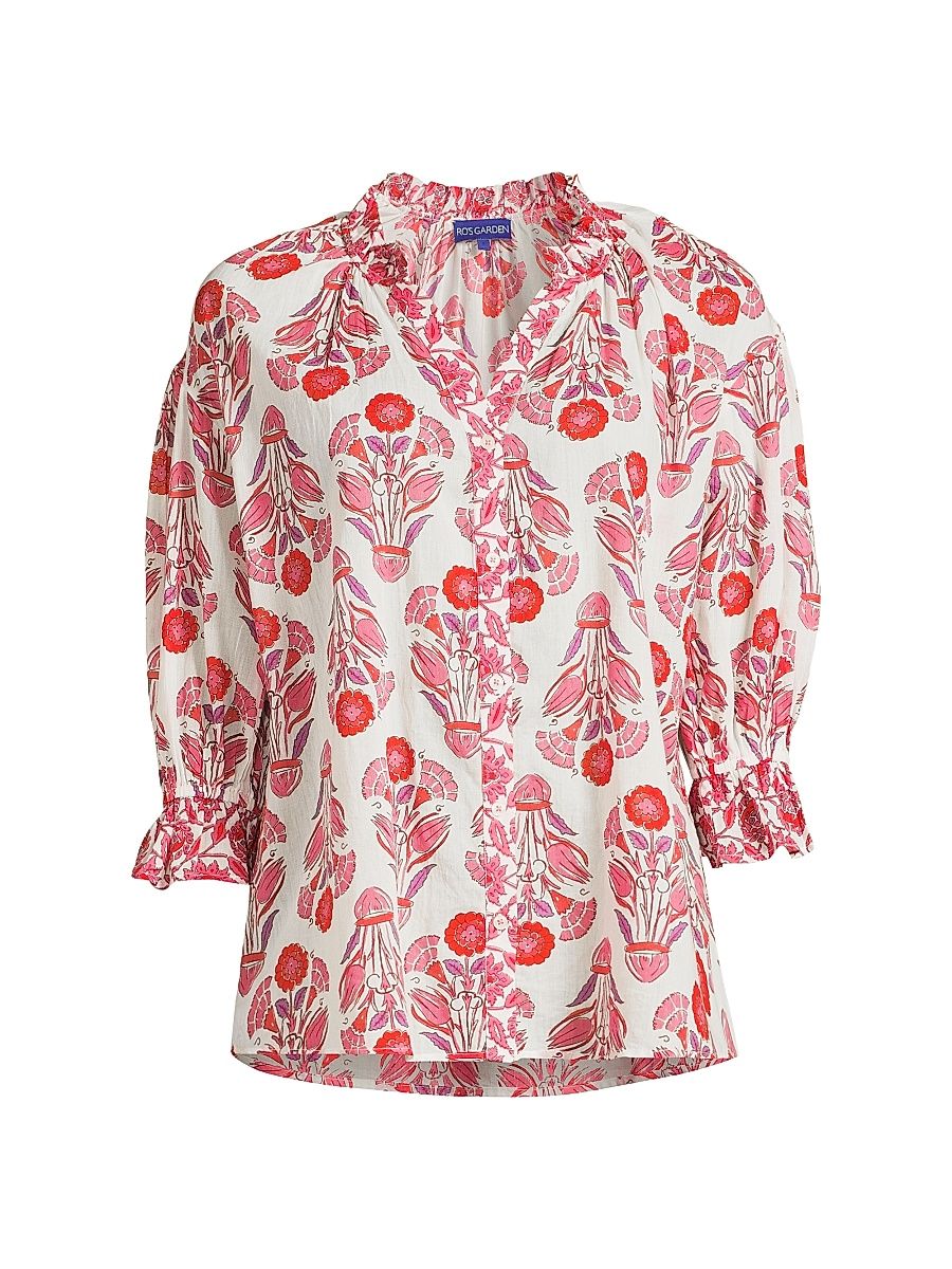 Women's Rachel Cotton Shirt - Layla Pink - Size XL