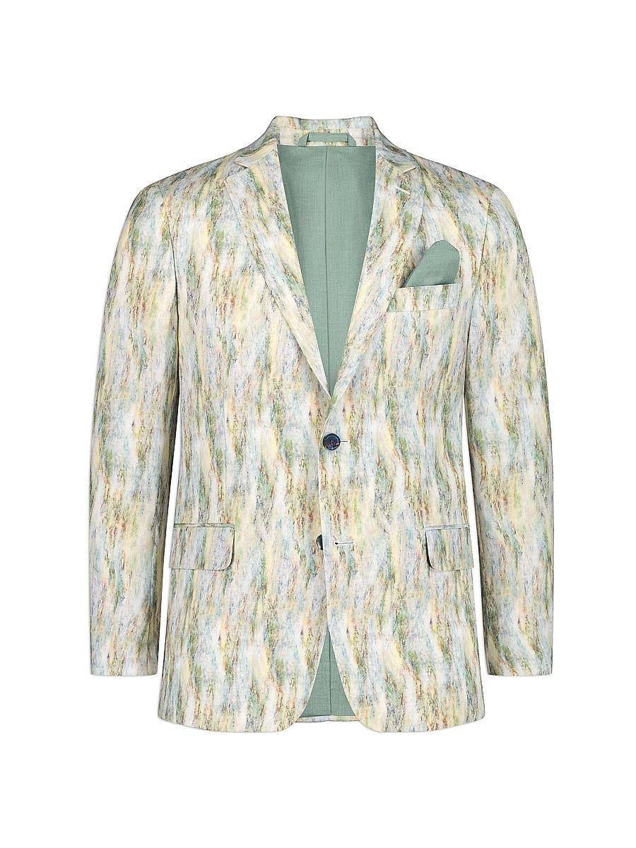 Men's Barnsley Woven Linen-Blend Sport Coat - Size 44