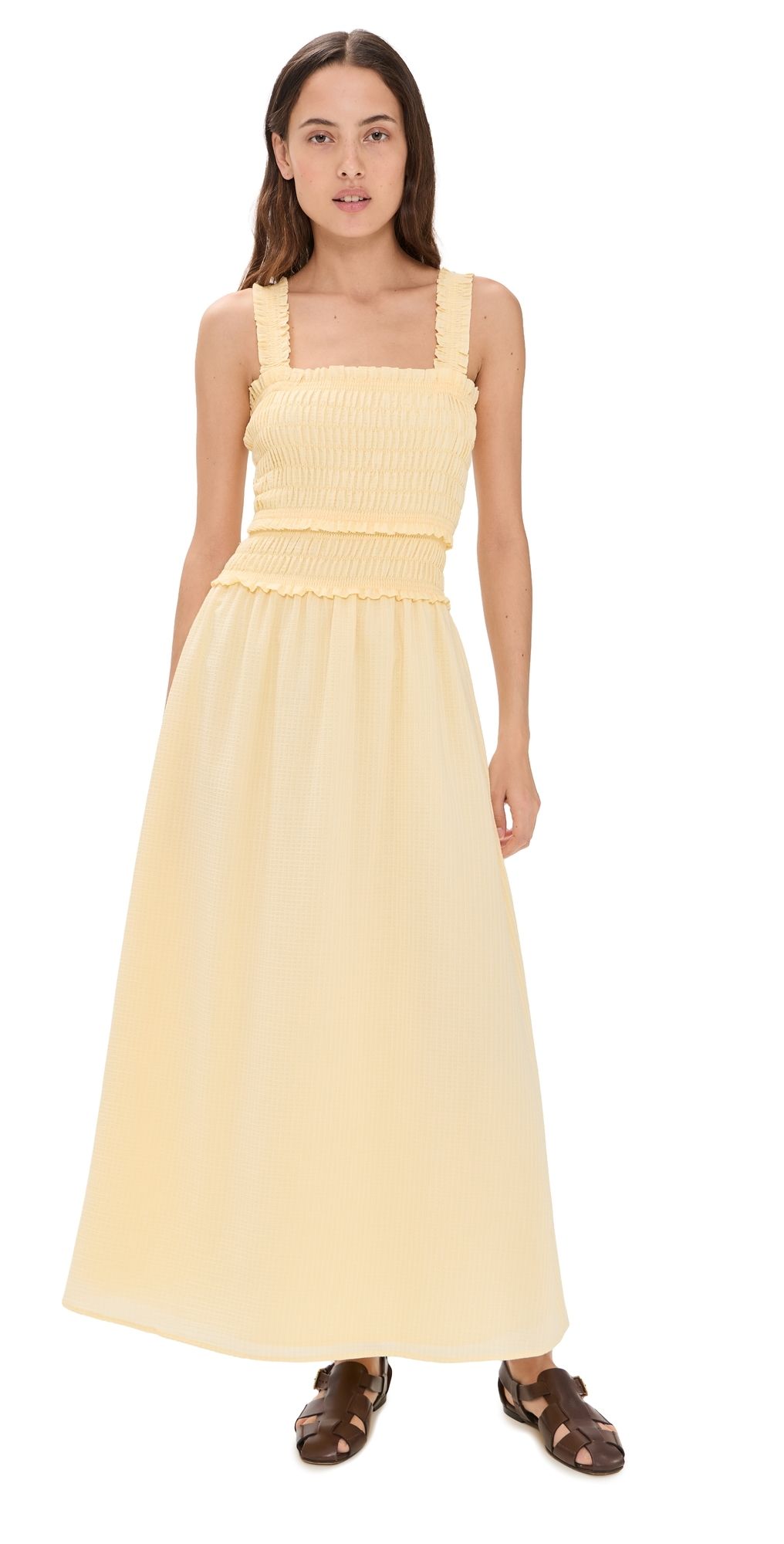 Hill House Home The Azalea Maxi Nap Dress Butter Yellow M
