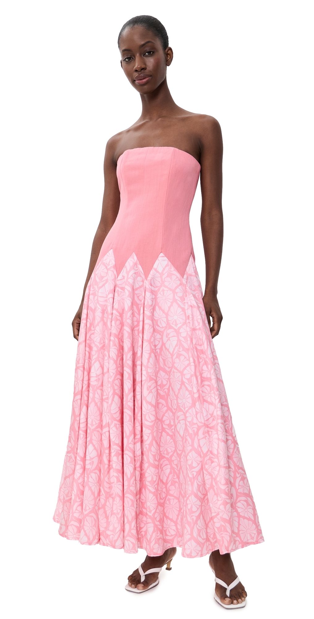 Couper Dottie Drop Waist Dress Flamingo XS
