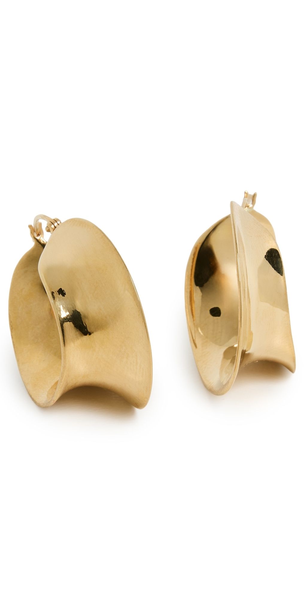 AGMES Laila Hoops Gold Vermeil One Size