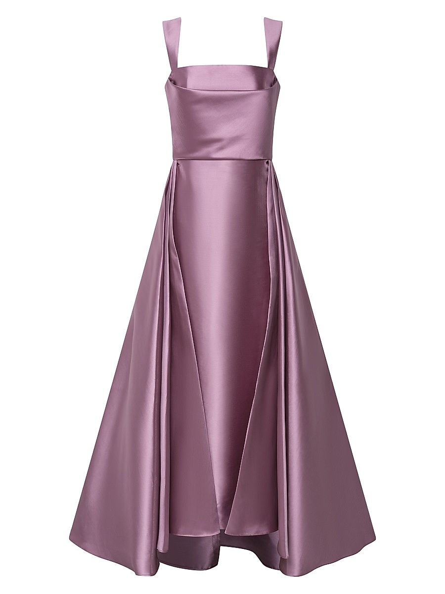 Women's Zendaya Satin High-Low Gown - Chrome Lavender - Size 16