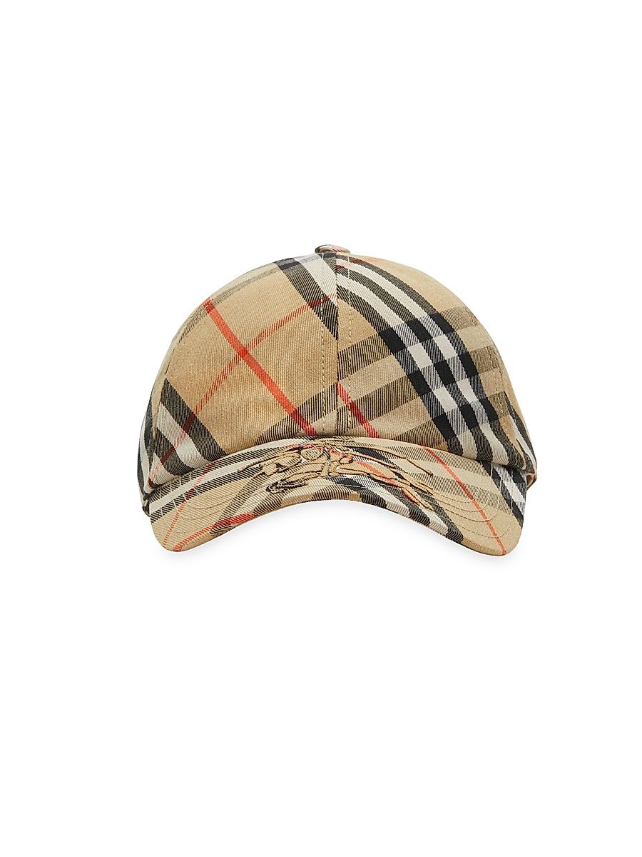 Women's Check Twill Cap - Sand Ip Check - Size Small