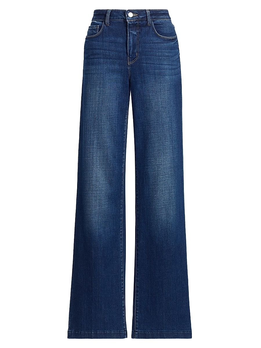 Women's Scottie Denim High-Rise Wide-Leg Jeans - Marvista - Size 31