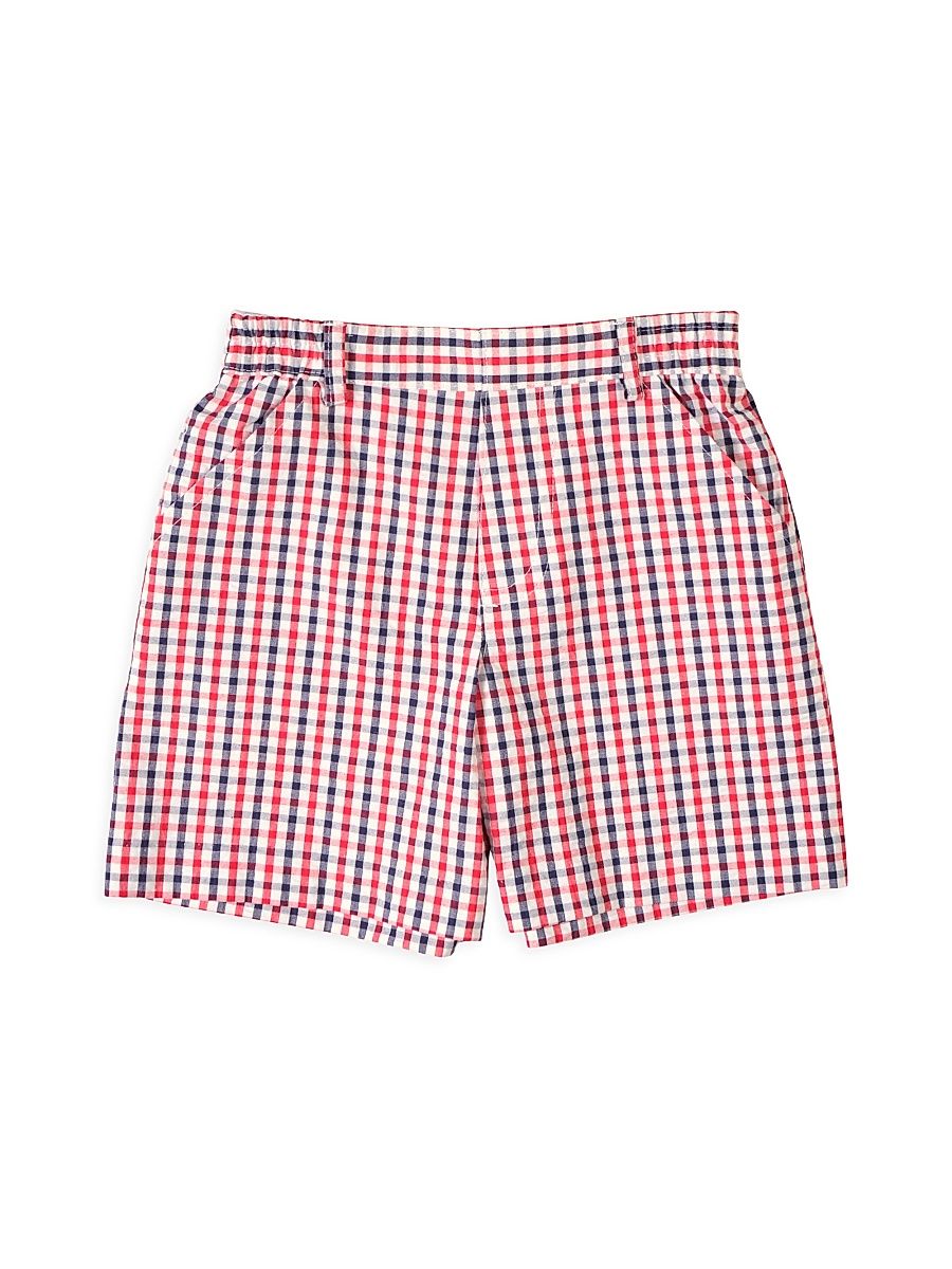 Little Boy's & Boy's Plaid Cotton Seersucker Shorts - Size 7