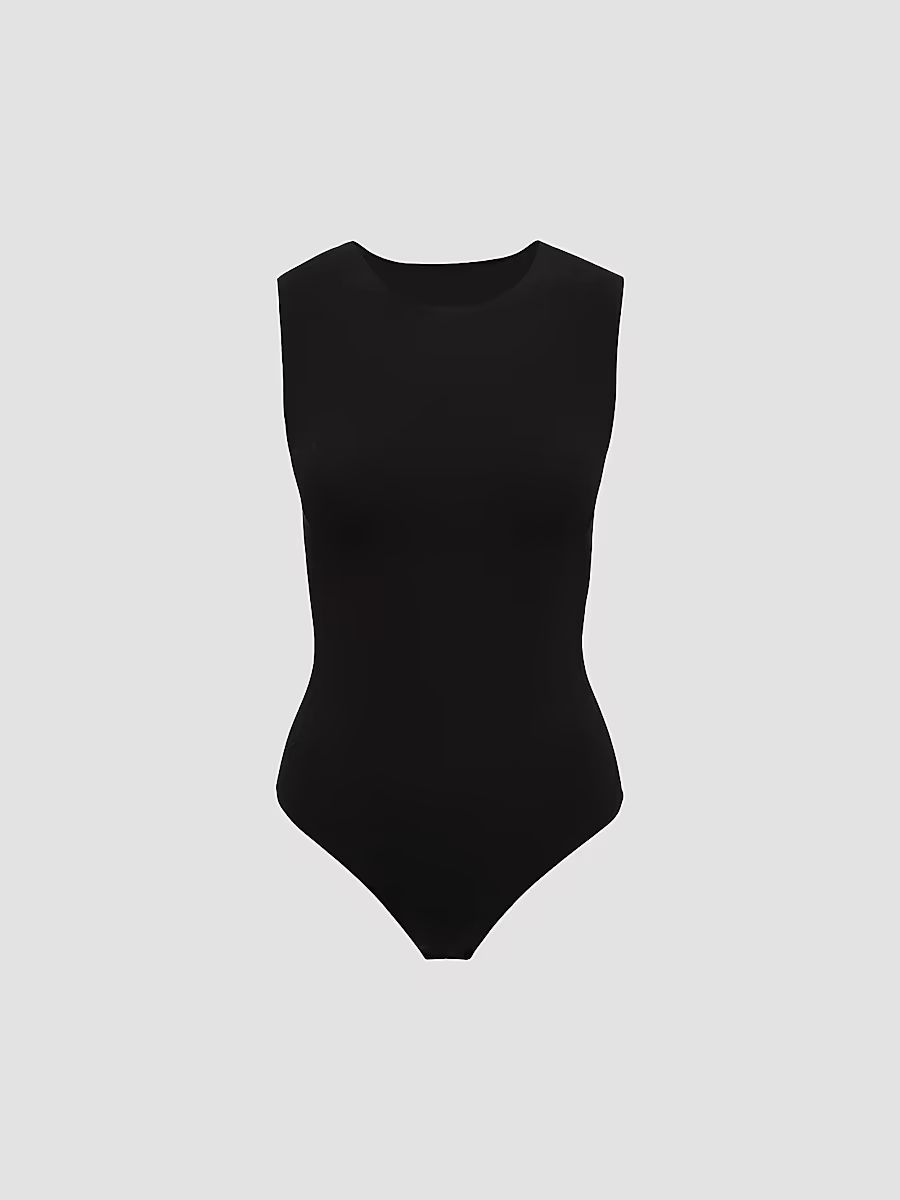 Women's Signature Crewneck Bodysuit - Black - Size XL