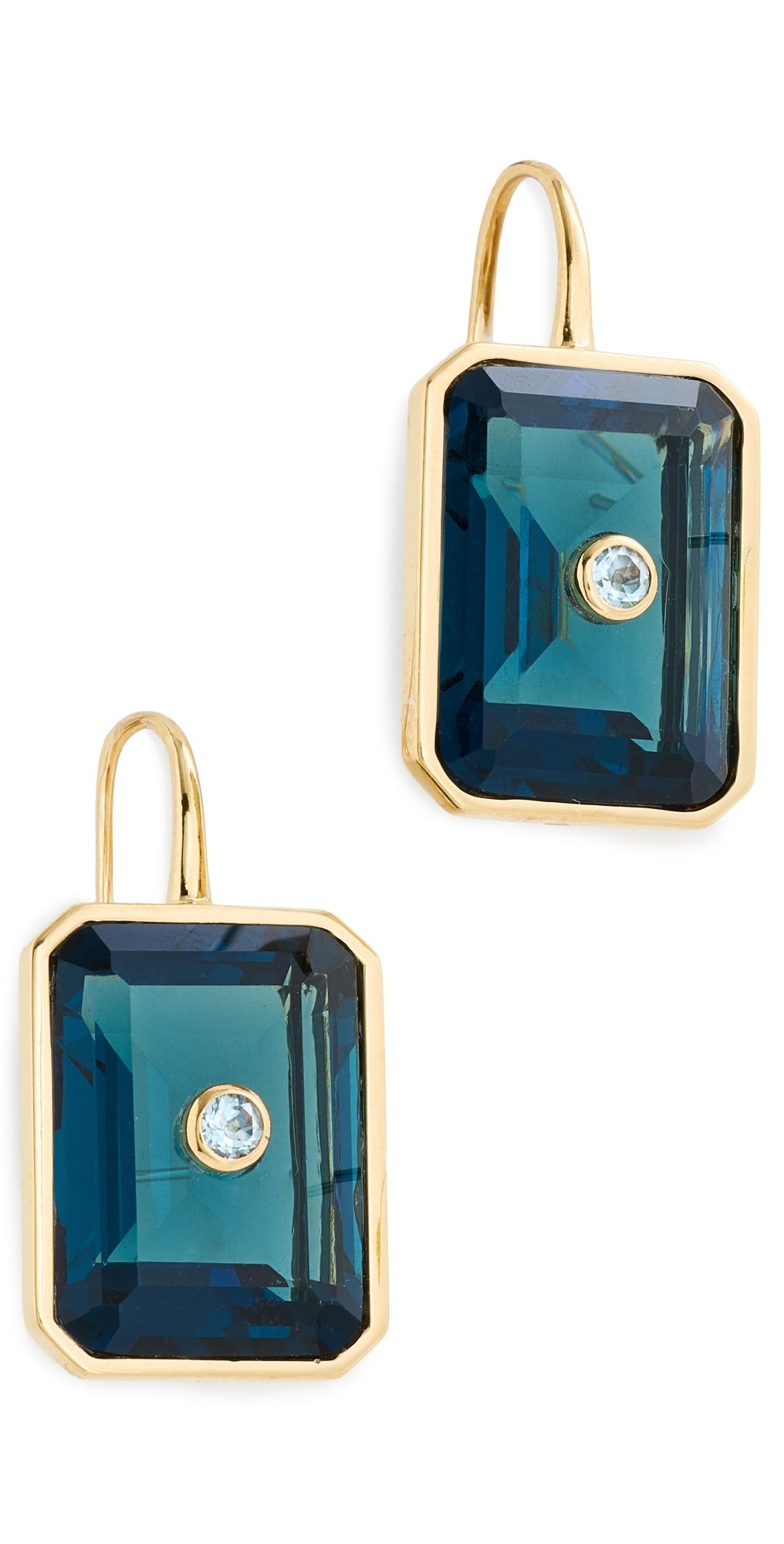 Lizzie Fortunato Tile Earrings In Denim Blue One Size