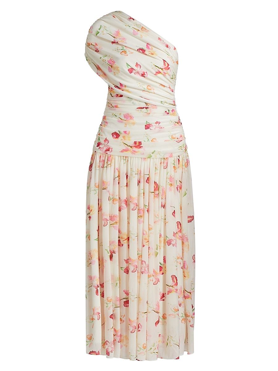 Women's Gaia Floral One-Shoulder Maxi Dress - Aviva Floral - Size 10