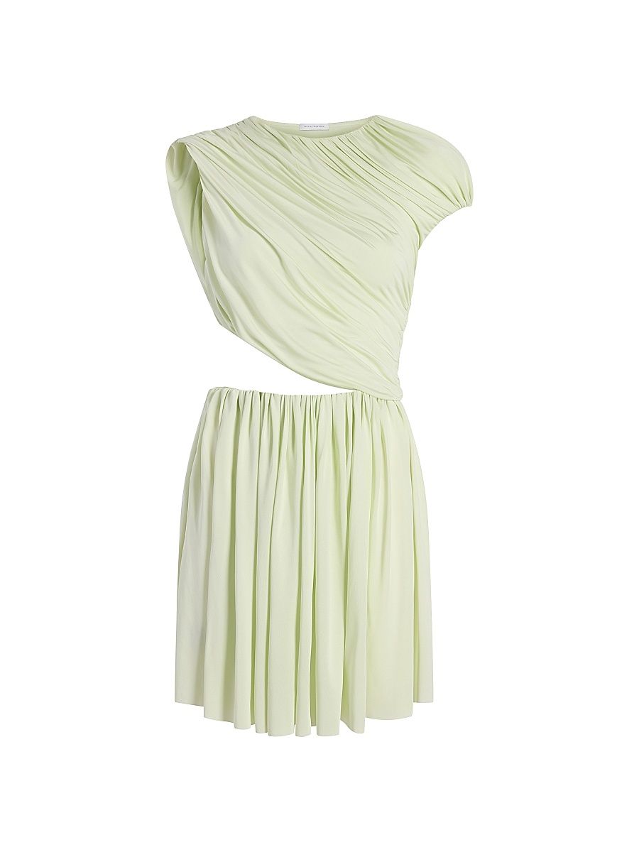 Women's Draped Jersey Mini Dress - Umber - Size 12