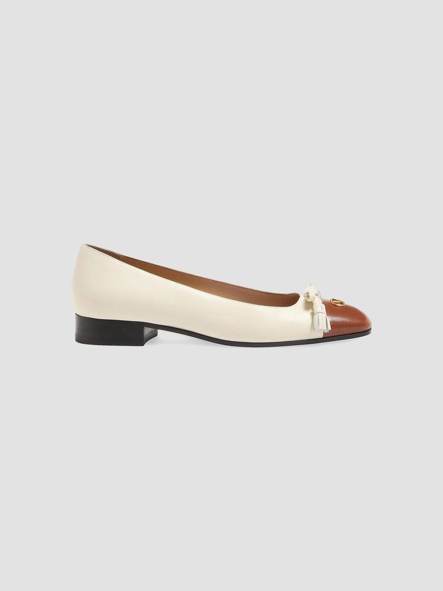 Valentino Women's Valet Du Roi 25MM Kidskin Ballerinas - Butter Tobacco - Size 11