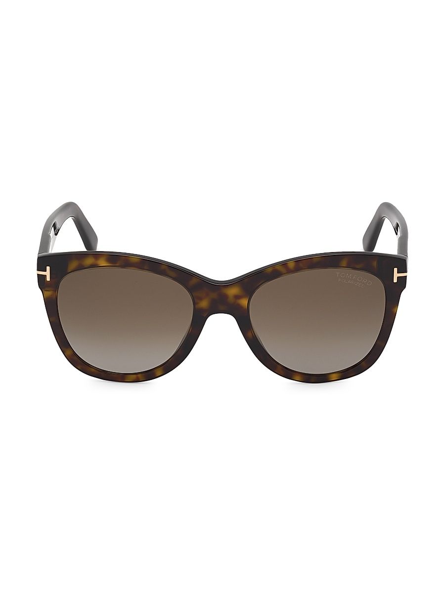 Women's Wallace 54MM Cat Eye Sunglasses - Dark Havana