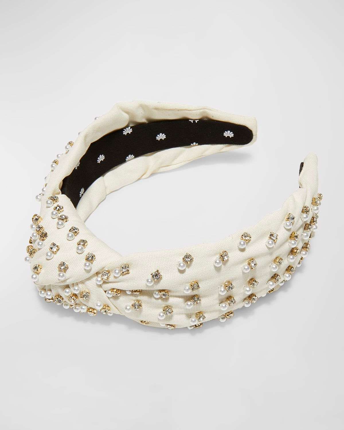 Pearly Embellished Knotted Headband