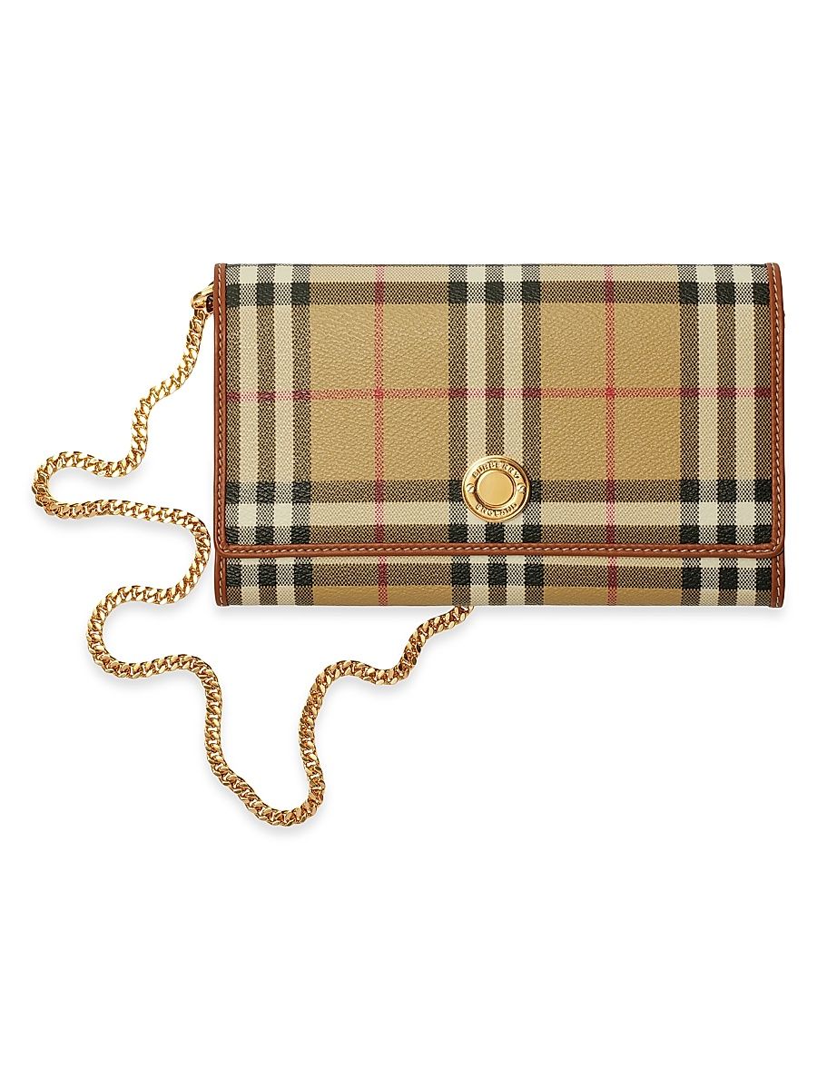Women's Hannah Check Convertible Clutch - Vintage Check Brown