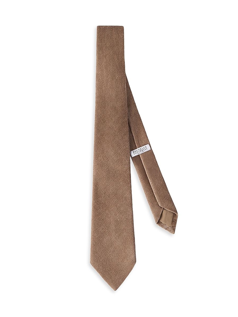 Women's Fluid Corduroy Tie - Espresso