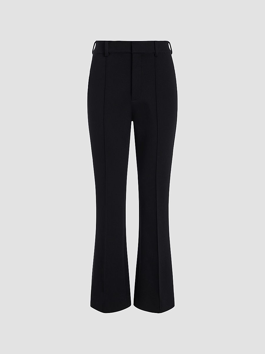 Women's Isaac Flared-Leg Trousers - Black - Size 12