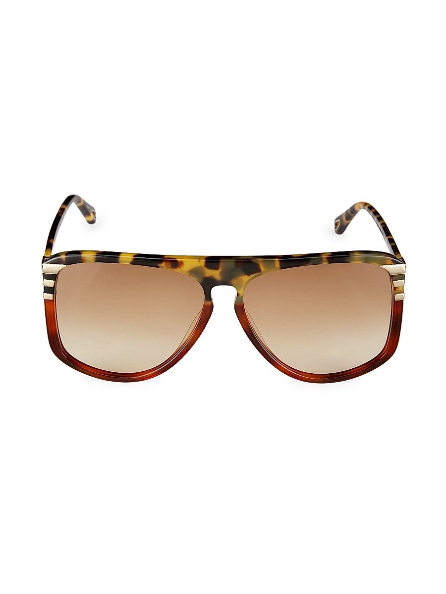Women's West 62MM Pilot Sunglasses - Havana