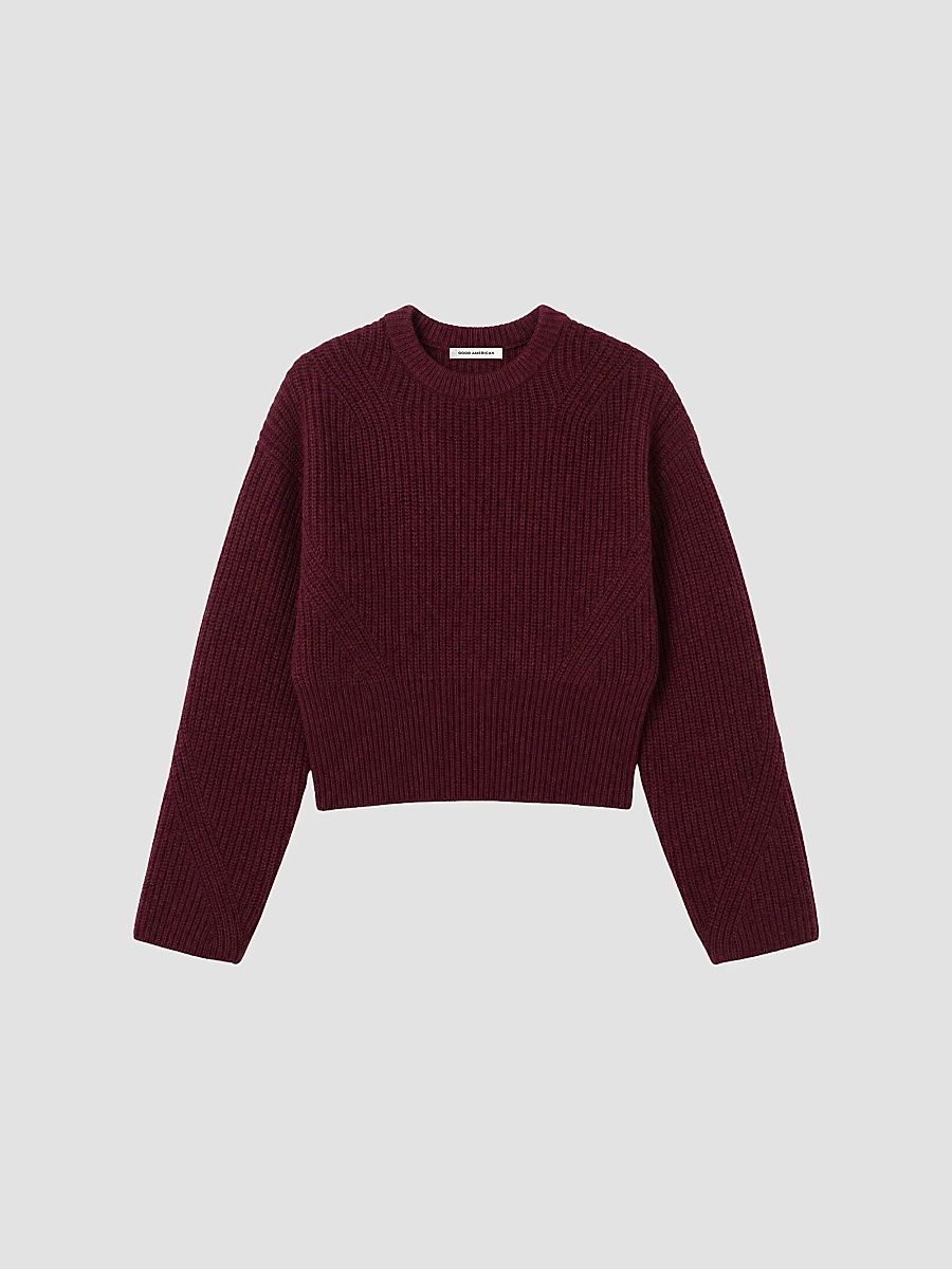 Women's The Chunky Knit Sweater - Berry Noir - Size XS