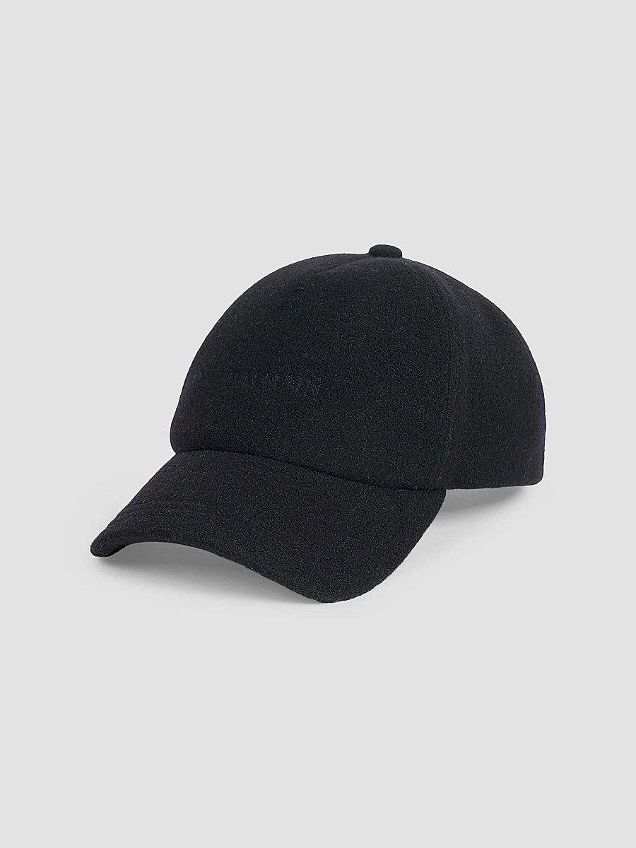 Balmain Men's Wool Baseball Cap - Black