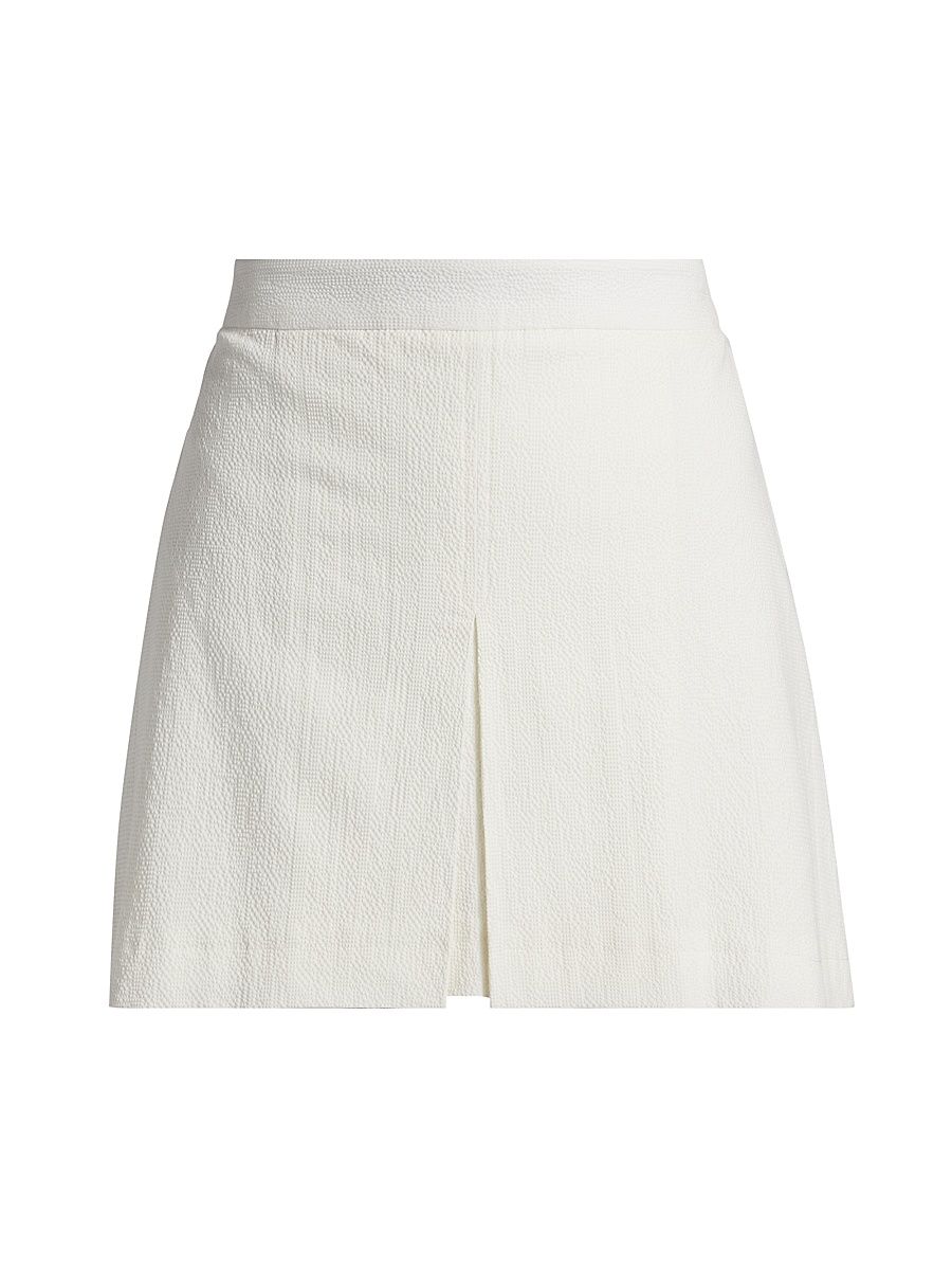 Women's The Seersucker Cotton Skort - White - Size 16