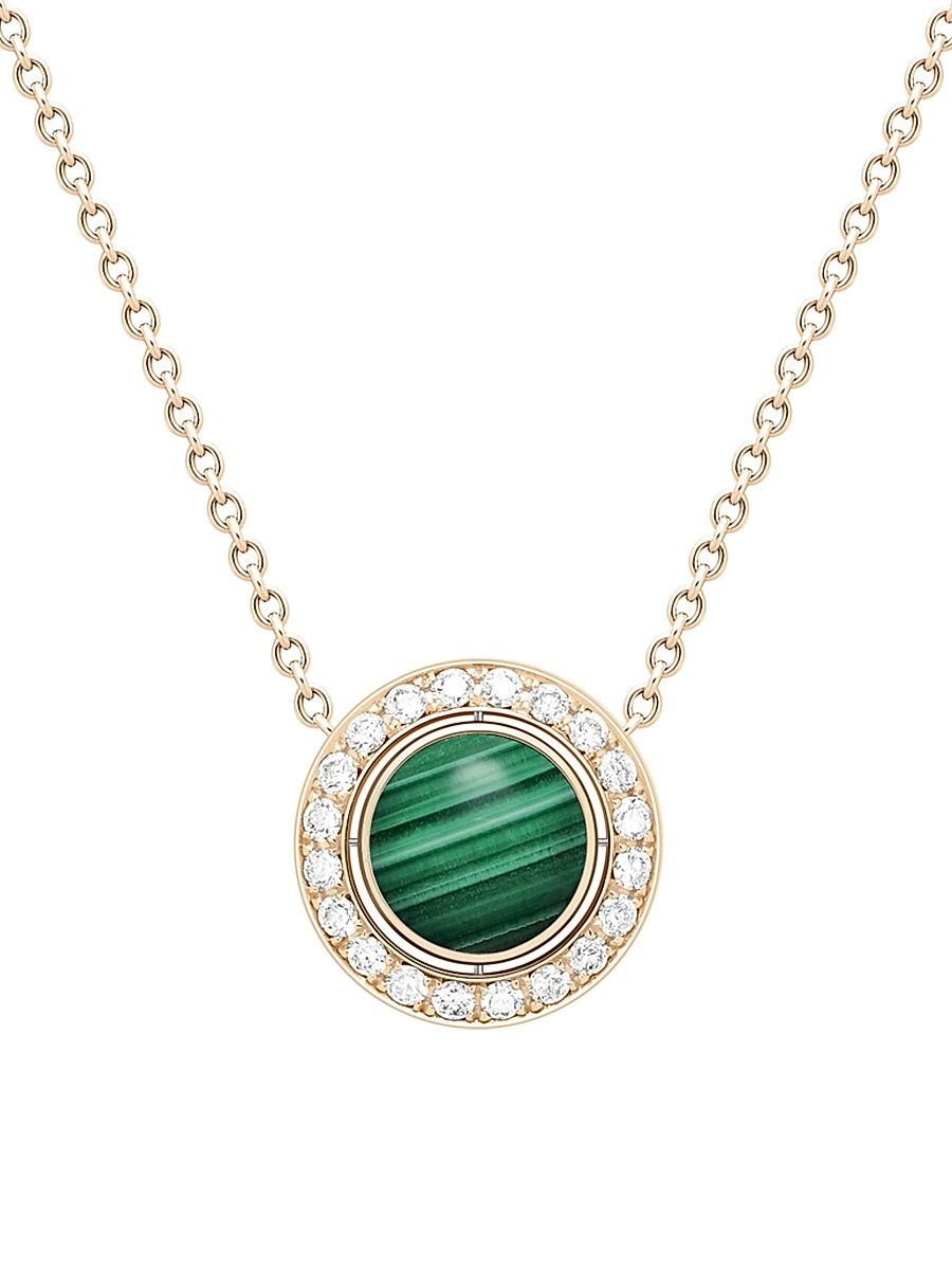Women's Possession 18K Rose Gold, Malachite & Diamond Pendant Necklace - Gold